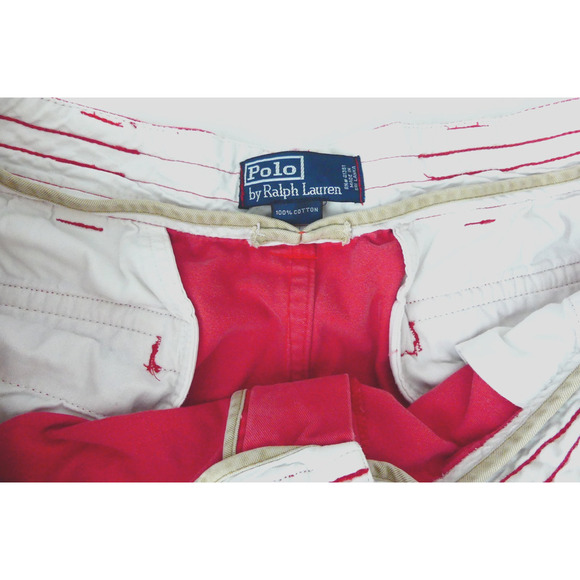 Polo Ralph Lauren Cargo Shorts Men’s Size 40 Salmon Orange Street Y2K Preppy - Picture 2 of 7